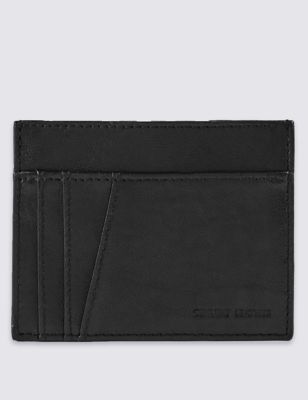 Genuine Leather Zipped Card Wallet